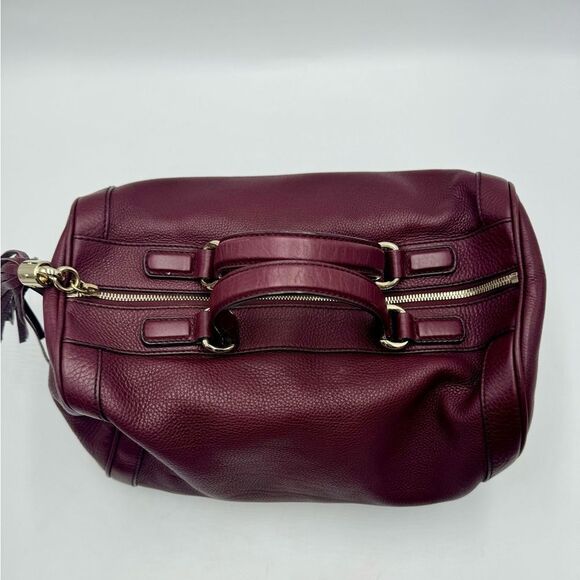 Gucci SoHo Plum Leather Bowler Boston Doctor Bag Interlocking GG Satchel Ex++ - Picture 10 of 16
